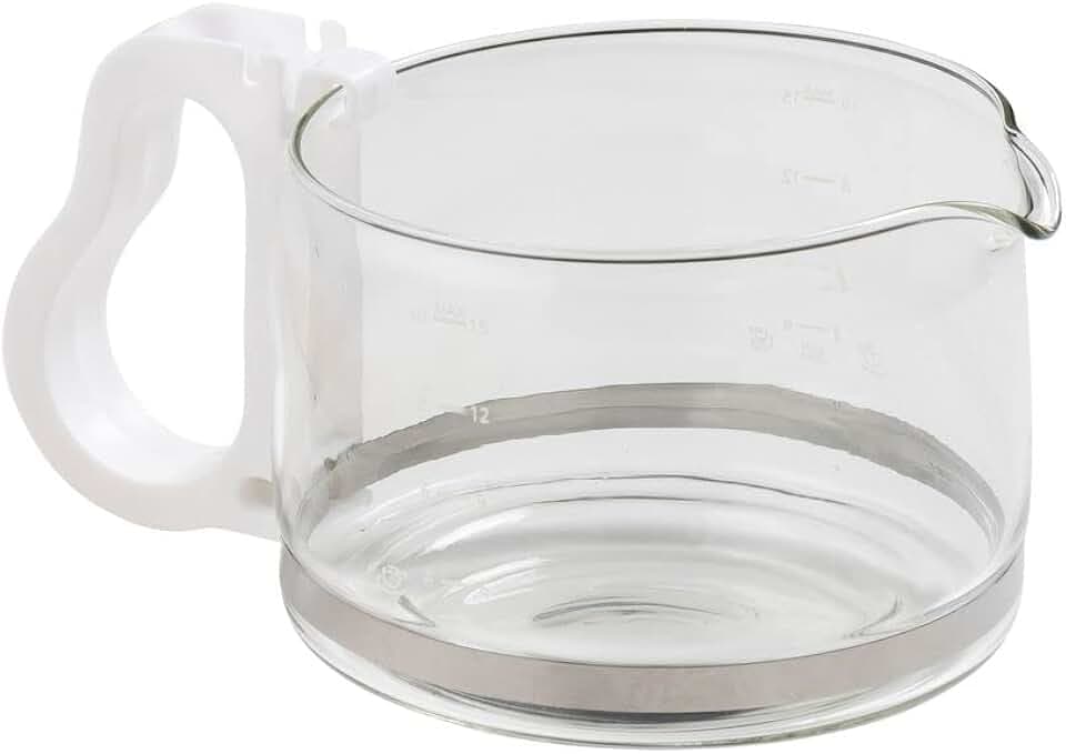 Fackelmann 2002350 Kaffeekanne für Philips Confort Kaffeebereiter, Weiß, Kaffeebereiter Philips, Kaffeekanne 12 Tassen, Kunststoff, Glas