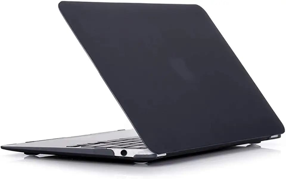 Compatible with MacBook Air 13 Inch A2337 (M1) / A2179 / A1932 (2021 2020 2019 2018 Release) - Snap On Hard Shell Case Cover for MacBook Air 13 Retina Display with Touch ID (Matte Black)