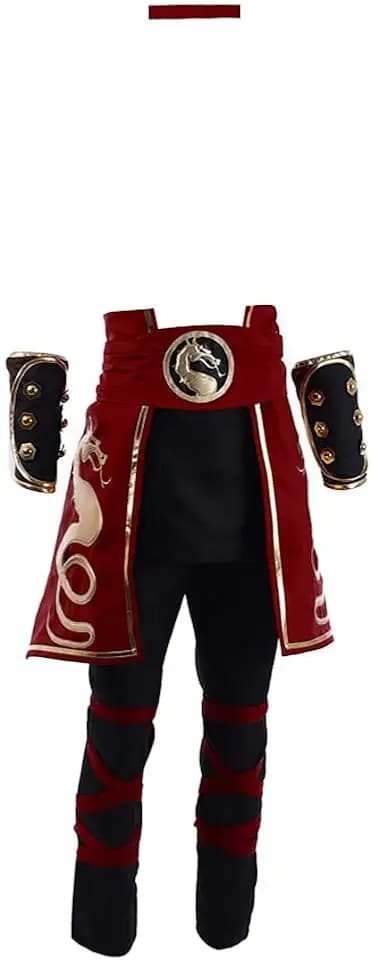 WOSHOW Liu Kang Cosplay Costume Men's Liu Kang Suit Costume with Headband