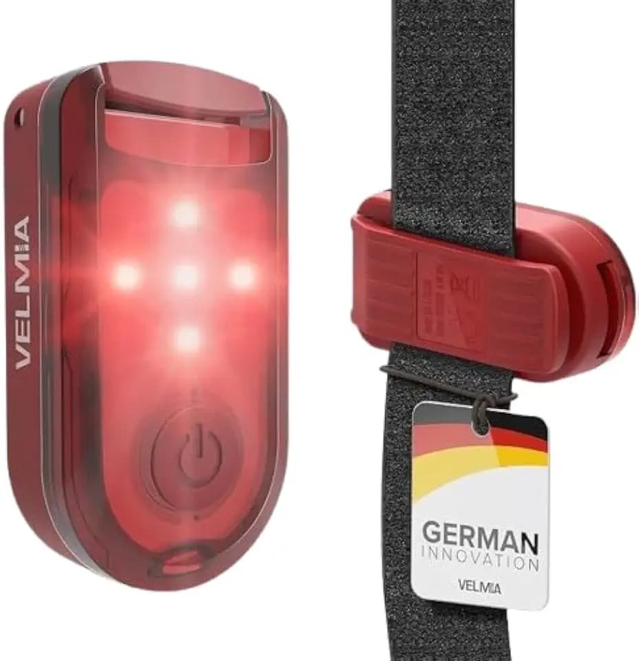 VELMIA Sicherheitslicht [2er Set] für maximale Sicherheit durch Sichtbarkeit I Reflektoren für Kinder, mit Anti-Break Clip Halterung und Klettbänder zur optimalen Befestigung