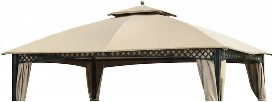 Garden Winds Heavy Duty Reinforced Replacement Canopy Top Cover Compatible with The L-GZ717PST-C, A111001701 Windsor Dome 10' x 12' Gazebo - Classic Sand, RipLock 500