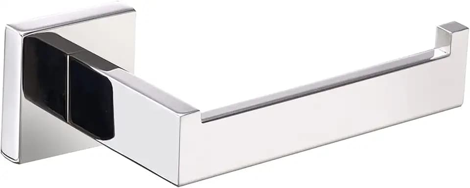 We Are Home Toilettenpapier-Halter WC-Rollenhalter Edelstahl Metall Chrom poliert 16 x 7,5 x 5,5 cm, WC-Zubehör, Wanddeko, Toilette Badezimmer