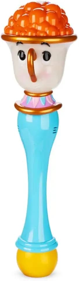 Disney Store Official Chip Light-Up Bubble Wand - Beauty and the Beast Bubble Maker Perfect for Kids & Fans, Authentic Design, Ideal for Outdoor Play & Parties, Durable & Safe for All Ages