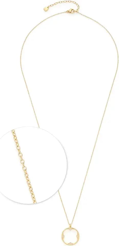 JEWELS BY LEONARDO Halskette Campagnola, mittellange Kette aus goldfarbenem Edelstahl, kleeblattförmiger Anhänger mit Zirkonia Steinchen, 60-65 cm Länge, Schmuck Geschenk, 024461