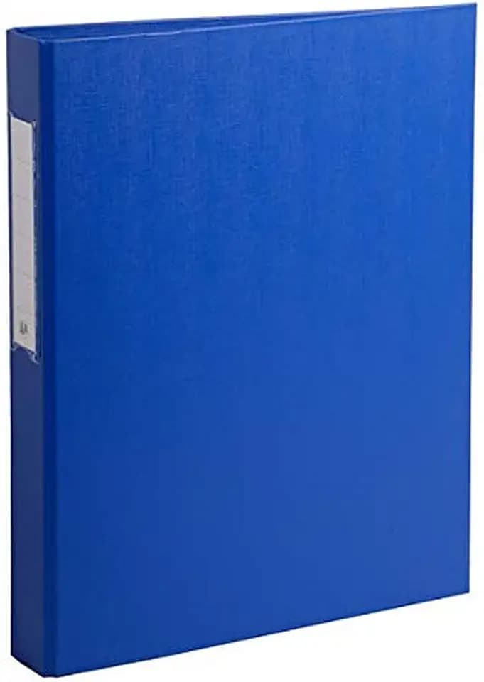 Exacompta 54382E 10er Pack Ringbücher 2 Ringe Füllhöhe 25mm, Rücken 40mm, aufgeklebtes Rückenschild, für DIN A4 Kunststoffbezug aussen und innen, blau