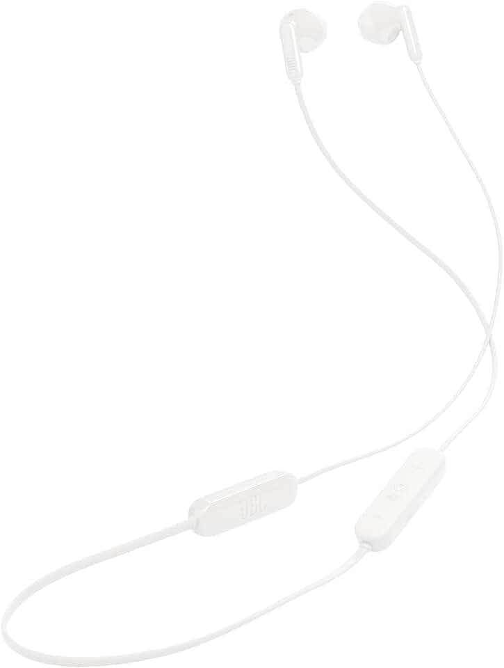 JBL Tune 235BT, Bluetooth Wireless In Ear Kopfhörer, Weiß | Verwicklungsfreies Kabel und Kraftvoller Bass, 25 Stunden Akkulaufzeit, Universell Einsetzbar, Fernbedienung/Mikrofon