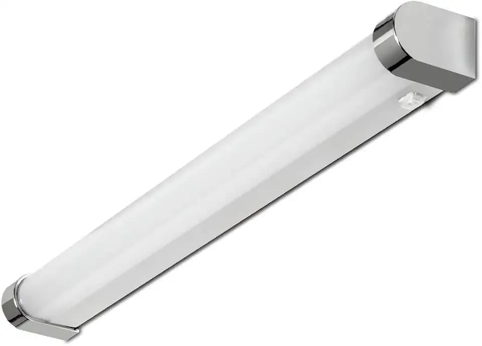 Kwazar Luminaire – Spiegelleuchte Bad – Badezimmer Lampe – Wandleuchte mit Schalter - Badezimmer Lampe über Spiegel, Einfache Montage, Neutralweißes Licht, 15W, 1500lm, IP44 Schutz, 230V, LED, Chrom