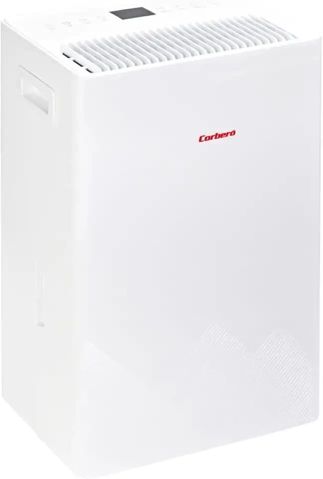 Corberó - Luftentfeuchter | CDG20 | Kapazität 20 l/Tag | 5,5 l Tank | Kontinuierlicher Ablauf | automatische Abschaltung | ökologisches Kühlmittel R290 | geringer Stromverbrauch | Weiß
