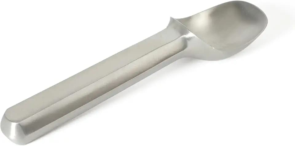 Calphalon Prime Ice Cream Scoop, Stainless Steel Solid Scoop with Pointed Tip for Easy Scooping, Ice Cream Serving Tool for Gelato & Frozen Desserts, Weighted Handle for Control