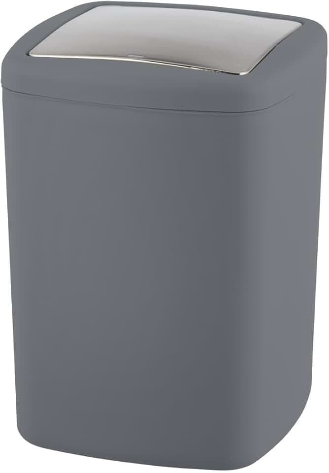 WENKO Schwingdeckeleimer 8,5 Liter für Küche, Bad & Haushalt