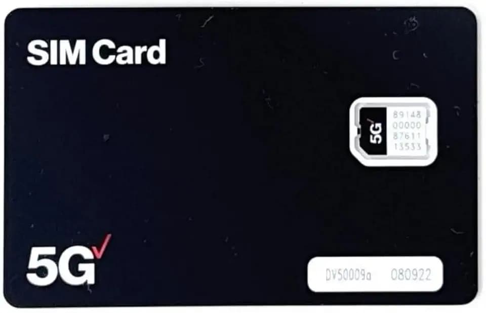 Verizon Wireless 5G LTE SIM Card with NFC - Nano Sized (4FF) (5G Nano Sized SIM, 1-Pack)