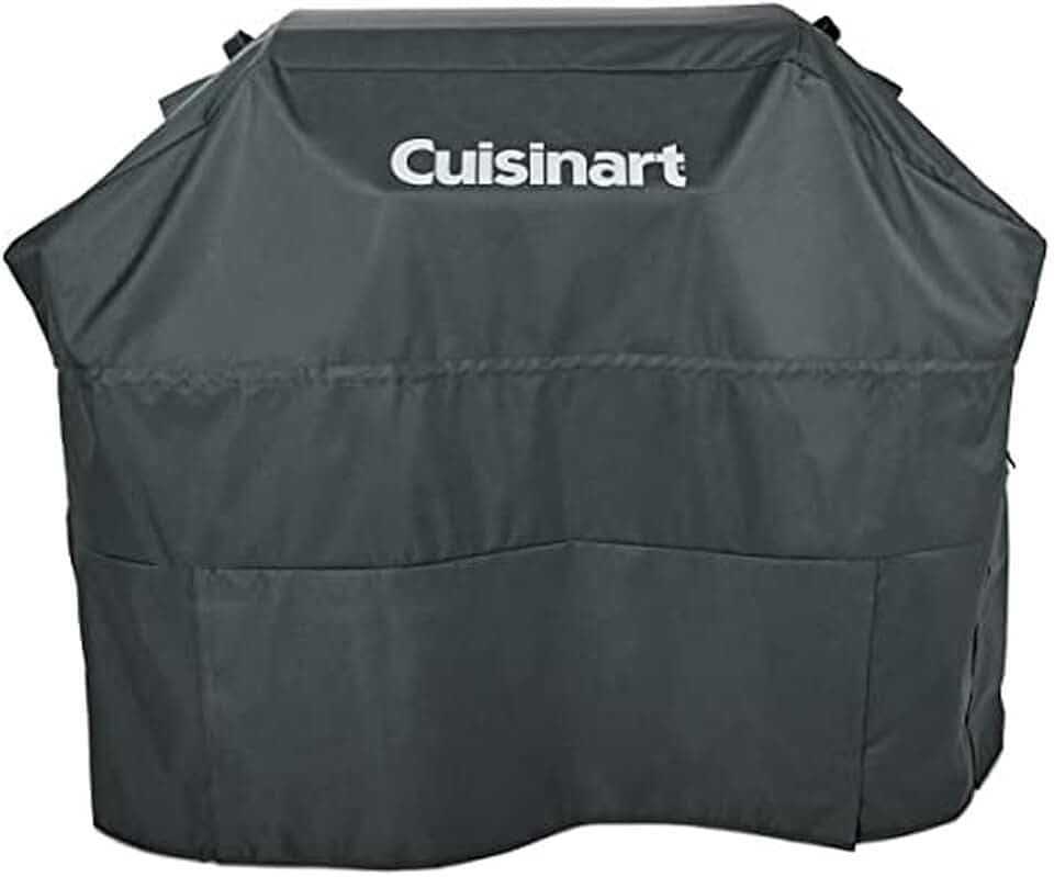 Cuisinart Heavy-Duty 4-5 Burner Gas Grill Cover, Fade, UV and Weather Resistant, Durable and Convenient All Weather Cover with Drawstrings and Buckle Straps