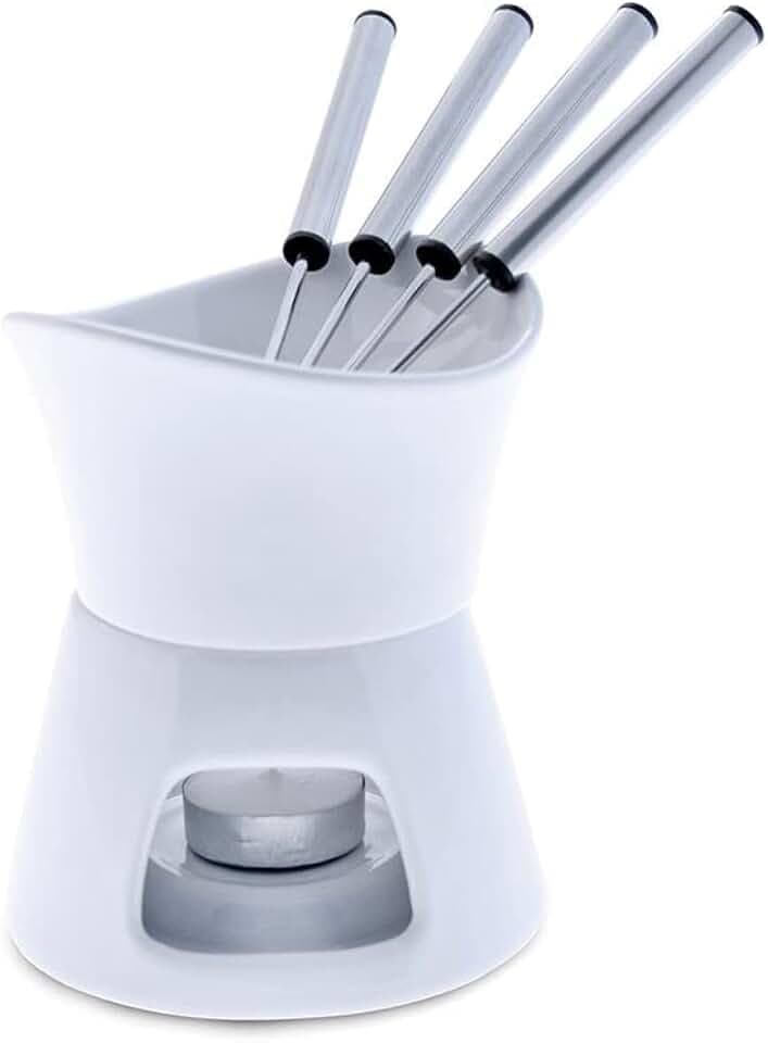 Swissmar Glow Fondue Set 7-teiliges, Keramik/Edelstahl 280 ml