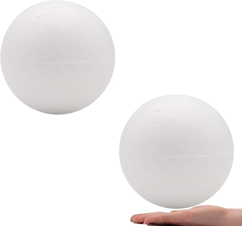 Crafare 5 Inch Foam Balls 2 Pack for School & Holiday Crafts