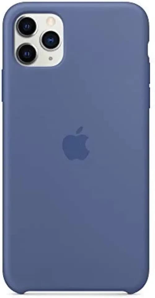Apple iPhone 11 Pro Max Silicone Case - Slim Fit, Wireless Charging Compatible, Water Resistant - Linen Blue