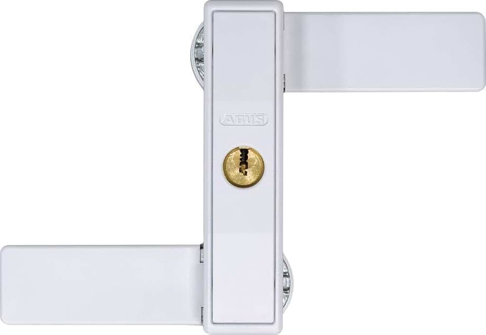 ABUS Fensterschloss 2530 W - Gleichschließend, für Holz, Kunststoff & Alu | Für Ein- & Doppelflügelfenster, Falzstärke 1–25 mm, schmale Bauform 22 mm, VdS-anerkannt, einfache Montage