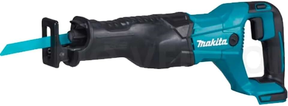 Makita DJR186Z Akku Säbelsäge, 18 V, Li Ion, Nur Gerät, Klingenlänge 130 Mm, Blau, Silber
