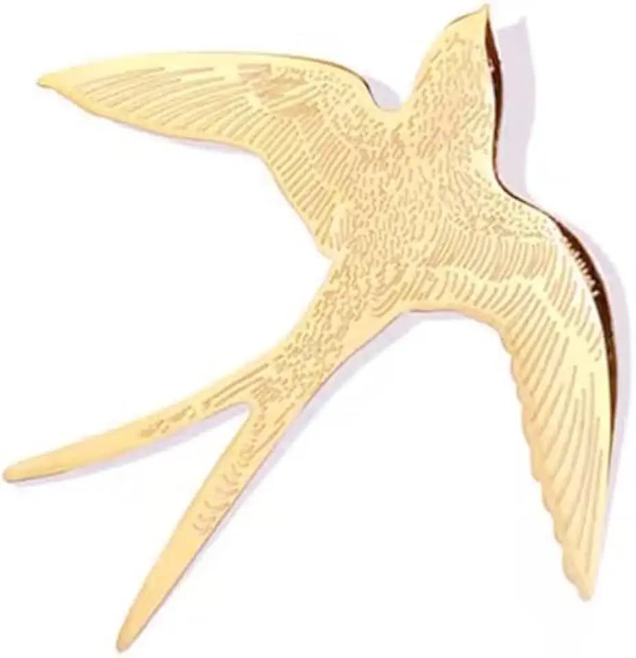 Lovely Swallow Animal Brooch Bird Lapel Pin Badge for Women Men Simple Metal Cute Dress Suit Accessories Birthday Xmas Wedding Fashion Jewelry Gift Collection Ornament