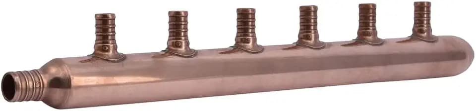 SharkBite 6 Port Closed Crimp Copper Multi-Port Tee, Plumbing Fittings, PEX Pipe, PE-RT, 22787