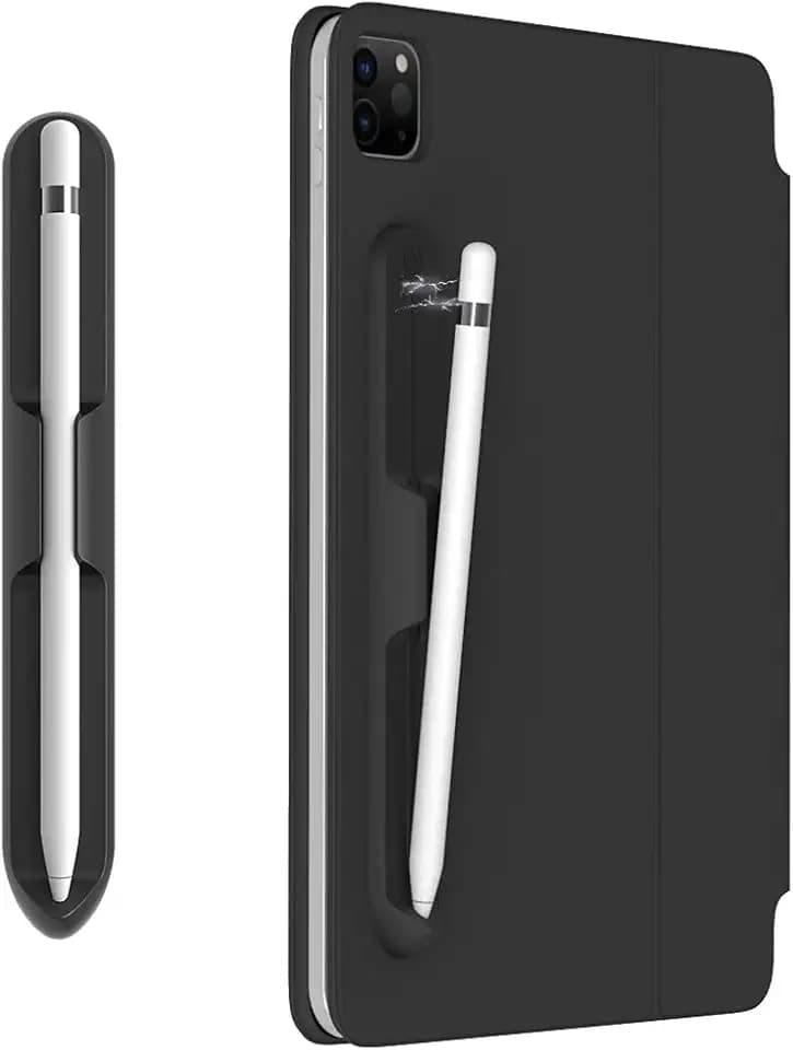 LOVE MEI iPencil Holder Sticker for Apple Pencil 1st/2nd Generation, Strong Adhesive Silicone Holder Sticker [Magnetic Attach Design] Accessories for iPad Stylus Pens
