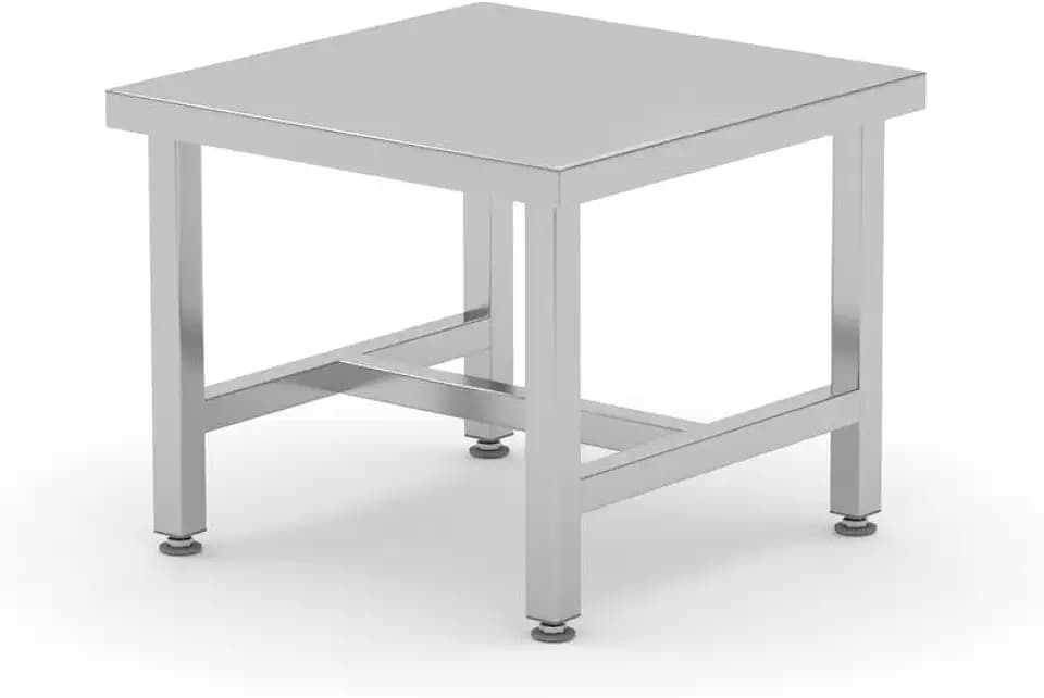 HENDI Topfständer, für große Töpfe, Verstellbare Füße, 550x550x(H)450mm, Edelstahl