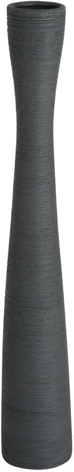 Homaisson Hohe Schwarze Keramikvase für Moderne Wohnkultur, 41,9 cm, minimalistische Bodenvasen für Pampasgras, dünne Blumenvase, schlanke Vase, dekorative Vase für Büro, Schlafzimmer, Wohnzimmer