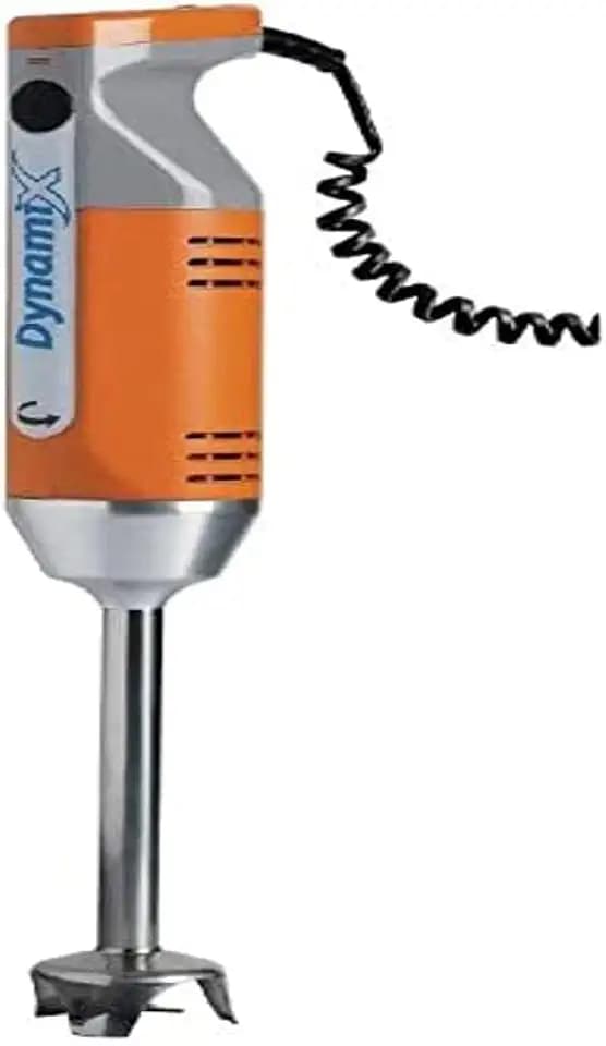 Dynamic 220 W Dynamix Stabmixer Combi MX052, Orange, abnehmbarer Schaft: 160 mm, gewerblicher Stabmixer - inklusive 2- & 4-Klingen, Rührscheibe, Schneebesen-Scheibe, 1-Liter-Behälter, CF257