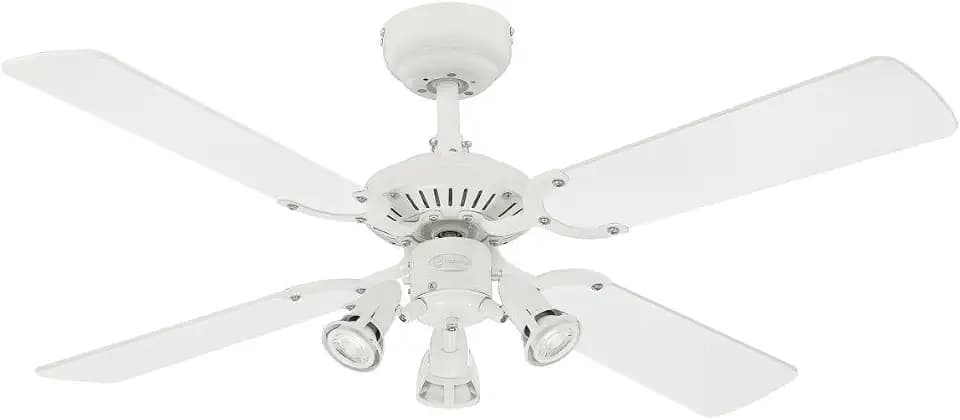 Westinghouse Lighting Deckenventilator Princess Euro weiss 7211340 (ohne Glühbirnen) 105 cm Durchmesser, Weiß