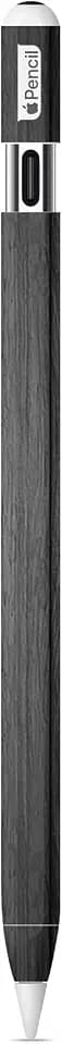 Compatible with Apple Pencil (USB-C) - Black Wood - Premium 3M Vinyl Protective Wrap Decal Cover - Easy to Apply | Crafted in The USA by MightySkins