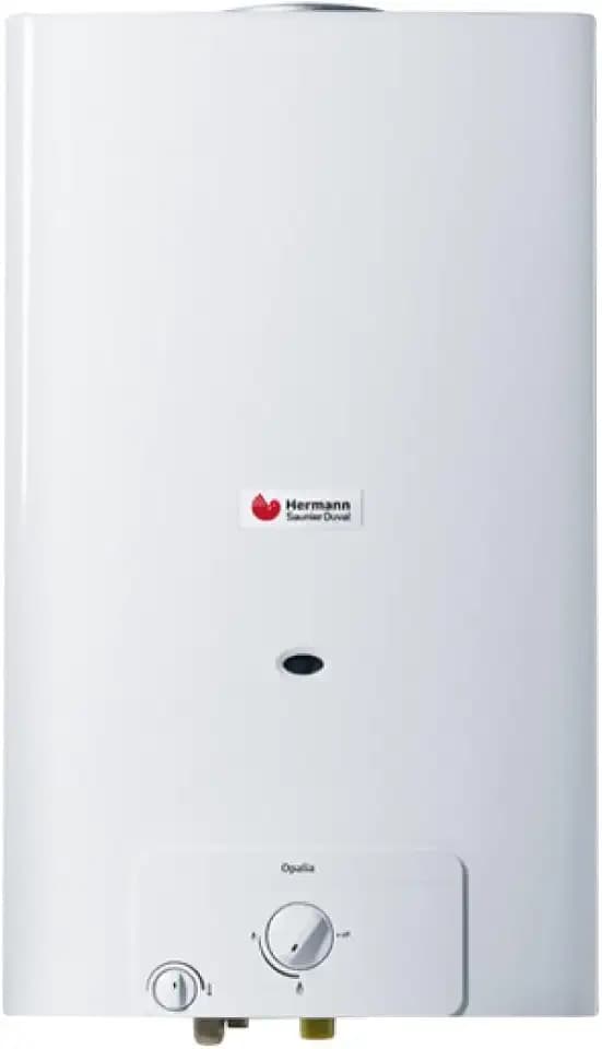 Hermann-Duval Durchlauferhitzer Opalia C 11/1 LIX LOW NOX, 16,9KW, offene Kammer, LPG, weiß