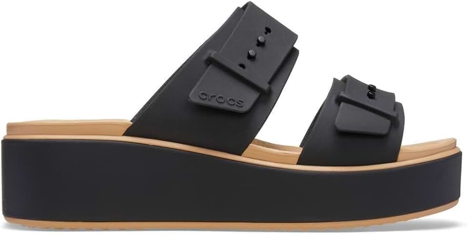 Crocs Damen Brooklyn Buckle Matte Wrap Low Wedge Keilsandale