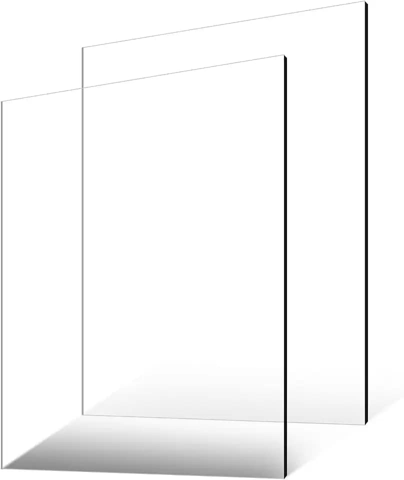 VEVOR Acrylplatte, 2er-Set Kunststoffplatten, 610x914 mm, 6 mm dick, transparente Kunststoffglasplatte für Bastelprojekte, Ersatzglas für Bilderrahmen, DIY-Display, leicht zu schneiden
