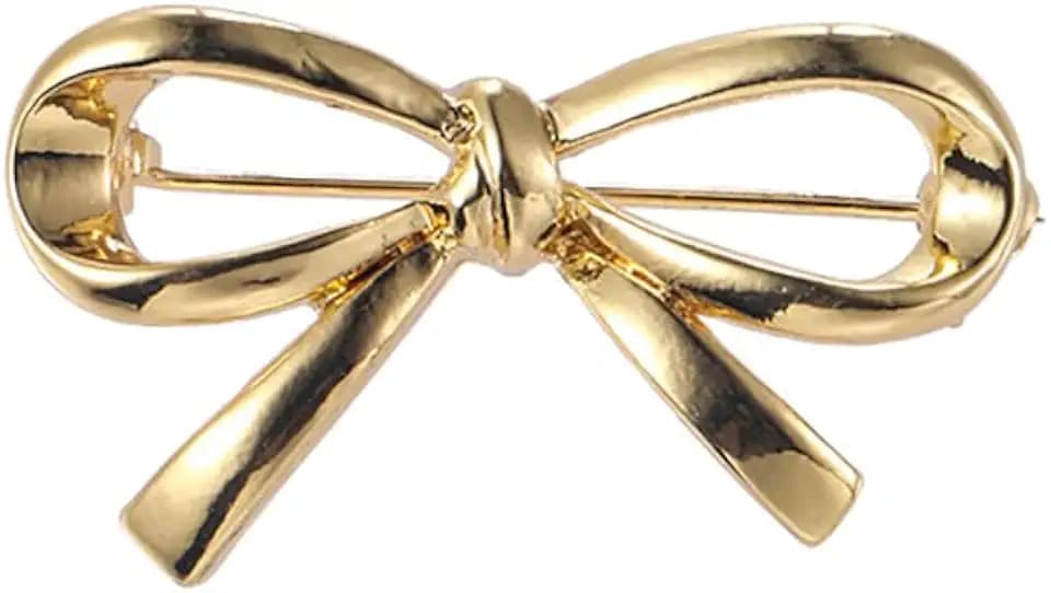 Minimalist Bow Knot Brooch Pin Ribbon Bowknot Lapel Shawl Pins for Women Girls Classic Sweater Hat Scarf Dress Suit Badges Clothes Accessories Brooches Fashion Jewelry