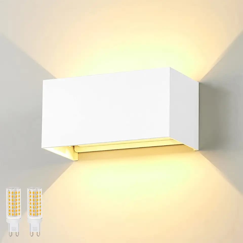 20W Wandlampe mit Austauschbarer G9 LED lampe Einstellbar Abstrahlwinkel Aussenbeleuchtung Wandleuchte Aluminium Wandleuchte Innen/Aussen wasserdicht IP65 …