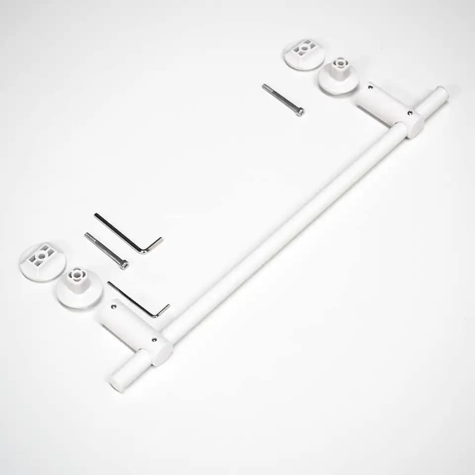 WITEN&NOCK Handtuchstange gerade für Design-Badheizkörper Ovalrohren Handtuchhalter Heizungszubehör Länge 560 mm Weiß