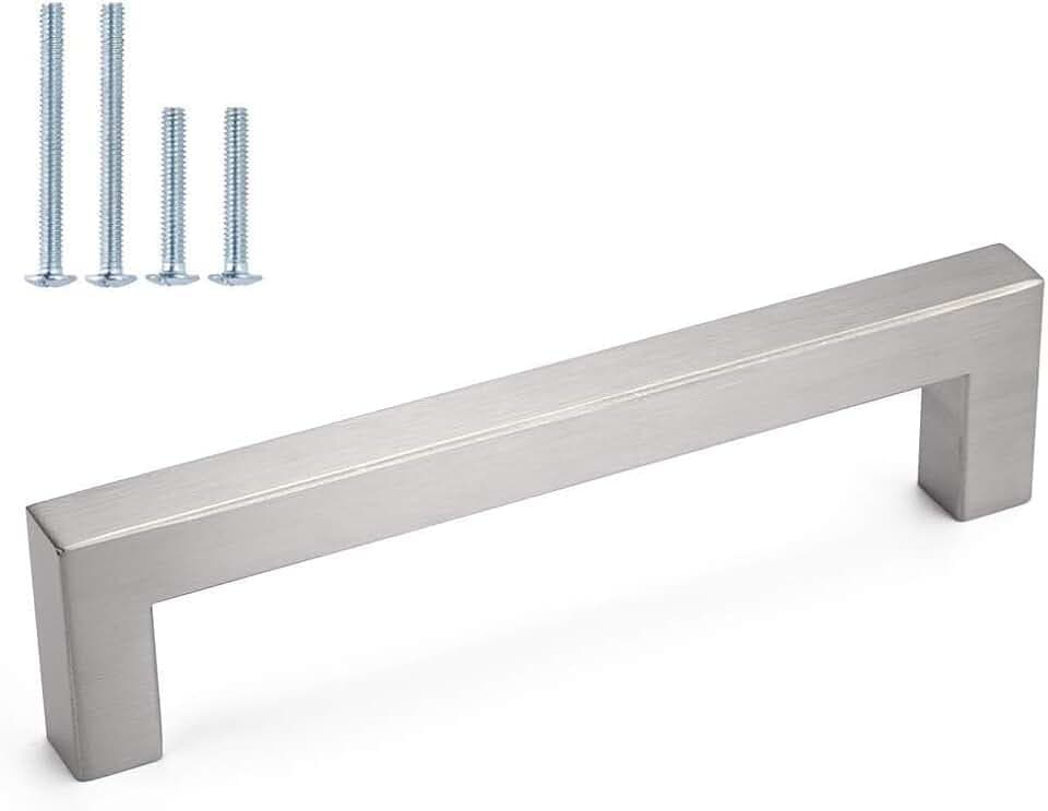 LONTAN 15 Stück Möbelgriffe 128mm lochabstand Küchengriffe Edelstahl Schrankgriffe Silber Möbelgriffe Griffe für Küchenschränke Türgriffe Küche Schubladengriffe
