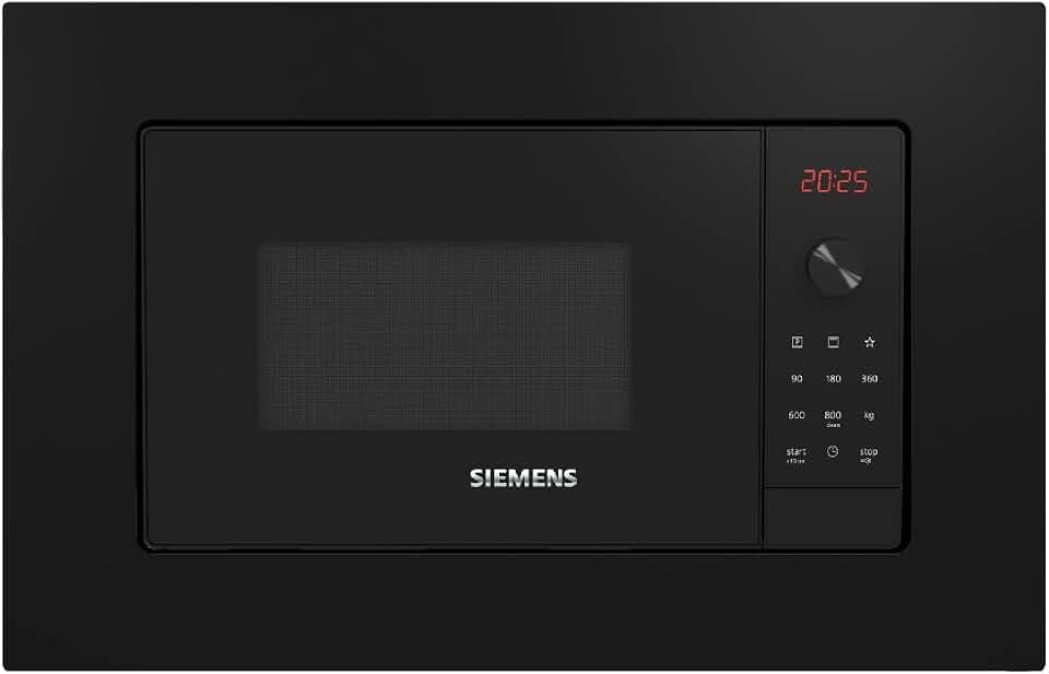 Siemens iQ300 Einbau-Mikrowelle mit Grill Schwarz 595 x 382 cm BE623LMB3