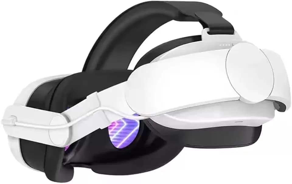 Nova Design Battery Head Strap For Meta Quest 3 & 3S - Extended Playtime, 6000mAh Battery, Adjustable Fit, Cushioned Comfort For Long VR Sessions