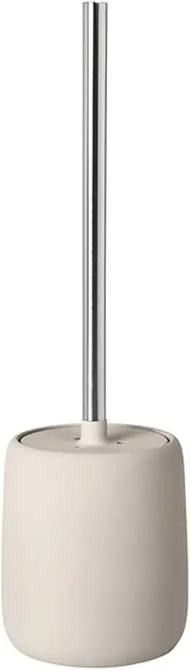 blomus -SONO- WC-Bürste aus Keramik / Kunststoff, Moonbeam, WC-Garnitur, Soft-Touch, hygienisch, freistehende Toilettenbürste & Halter, Badaccessoire (H / B / T: 39 x 11 x 11 cm, Moonbeam, 69055)