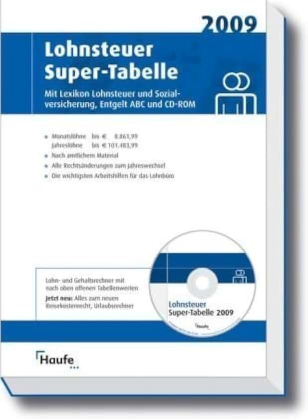 Lohnsteuer Super-Tabelle 2009, m. CD-ROM