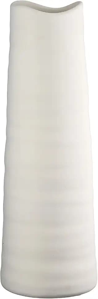 GILDE Bodenvase Morsum - Keramik - konisch - Creme matt - Höhe 56cm x Ø 16cm - mit Flizgleiter - Dekovase