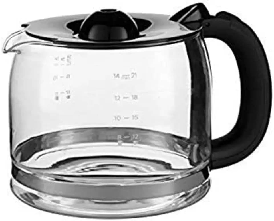 Russell Hobbs Ersatzglaskanne Für Luna Kaffeemaschine, Schwarz und Weiß