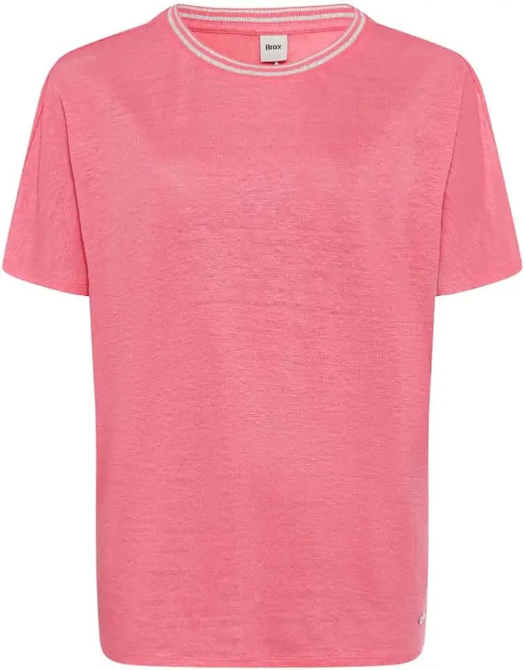 BRAX Damen Style.caelen Linen Solid T-Shirt