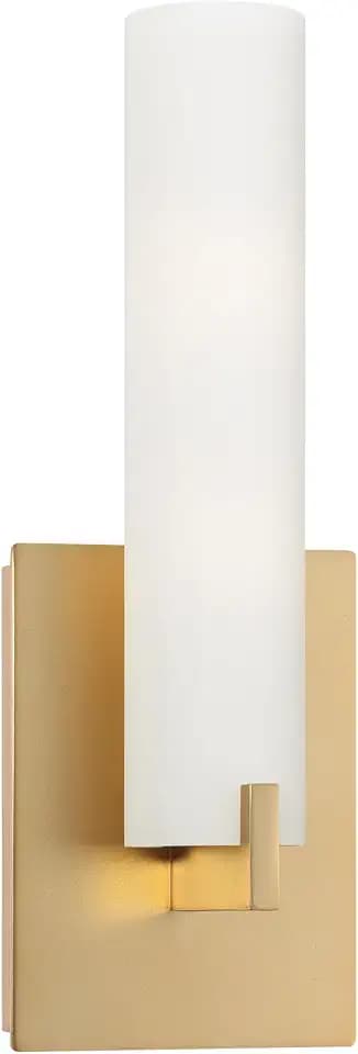 GEORGE KOVACS P5040-248 Tube Wall Sconce, 2-Light, 120 Total Watts, 13.25-in H x 4.75-in W, Honey Gold