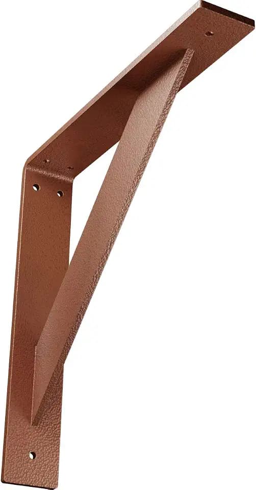 2" W x 12" D x 12" H Traditional Steel Bracket, Hammered Copper