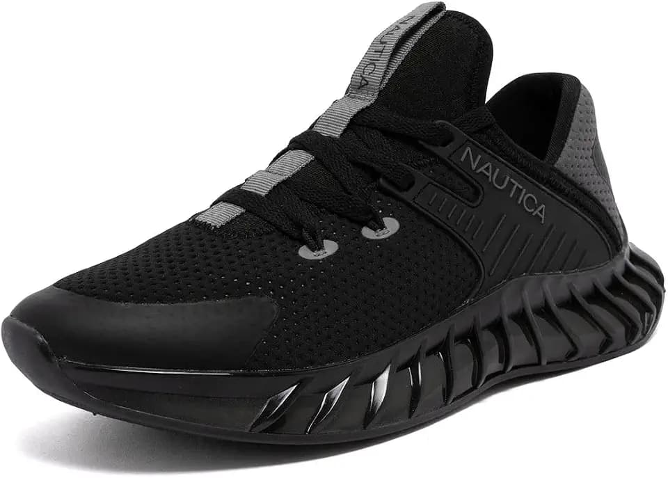 Nautica Men's Casual Fashion Sneakers – Lightweight Lace-Up Athletic Walking Shoes for Gym & Tennis, Comfortable