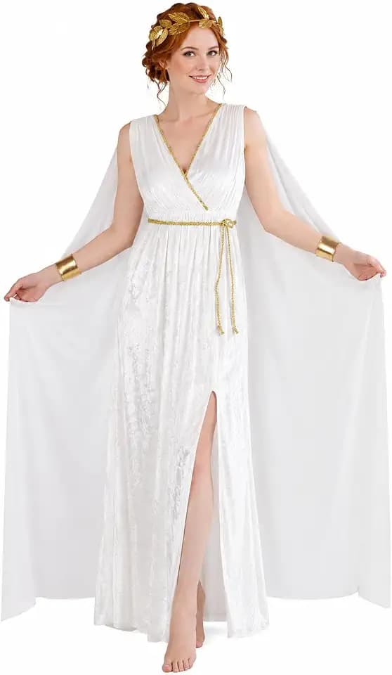 HOMELEX Greek Toga Costume Women Roman Goddess Dress Halloween