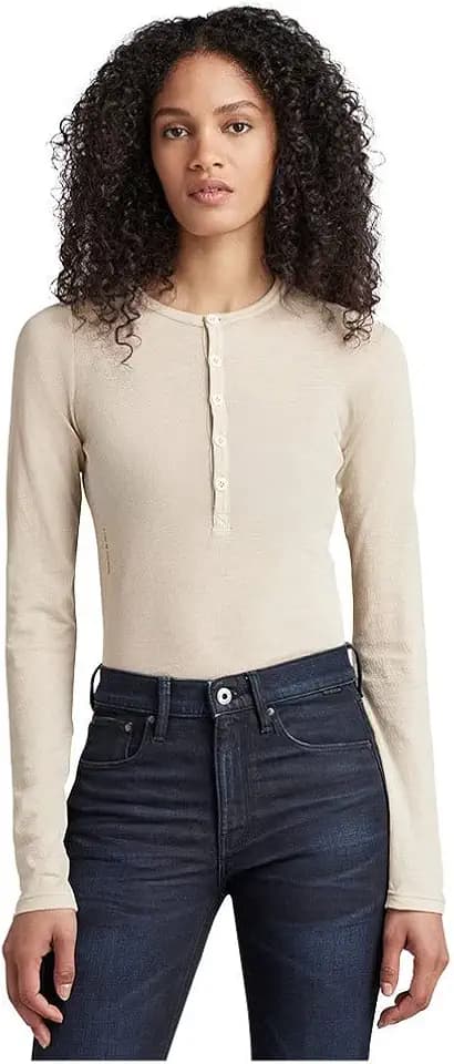 G-Star Damen Henley Body Slim Top Tops