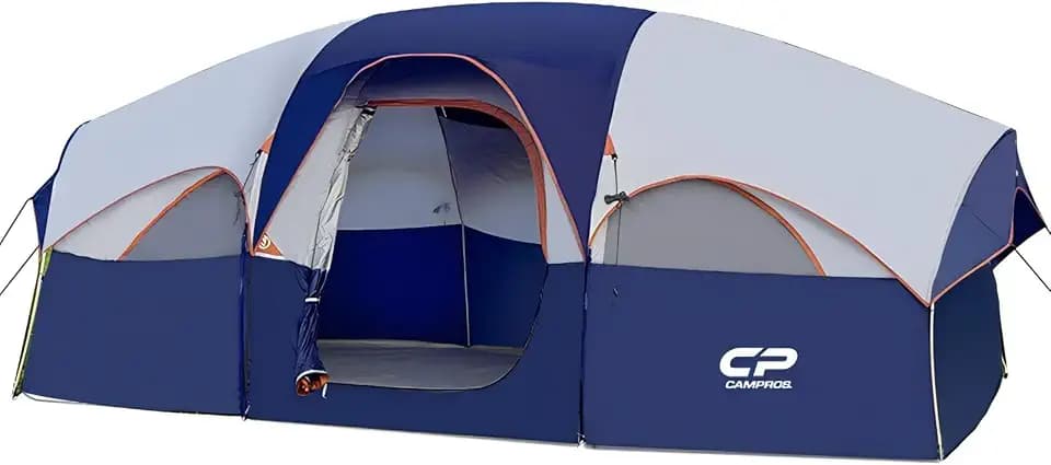 CAMPROS CP Camping Zelt 6-8 Personen, großes Familienzelt, 2 Räume