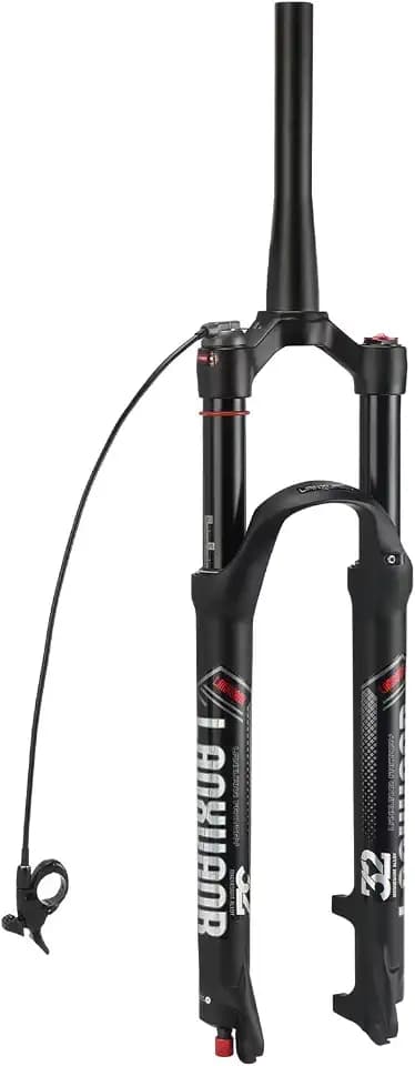 26/27,5/29 Zoll Mountainbike Gabel. Rückpralleinstellung. Gerade Gabelschaft/Konisches Gabelschaft Luftfederung, 100 mm Federweg, 9 mm Achse, Scheibenbremsen